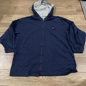 Vintage 90s Speedo Authentic Fitness Zip Up Hoodie Size XL